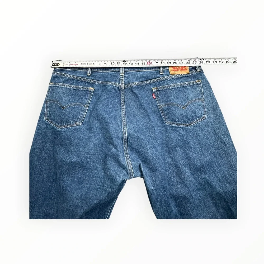 Levi's Jeans Mens 52 Blue 501 Original Fit Straight‎ Leg Button Fly Denim Pants